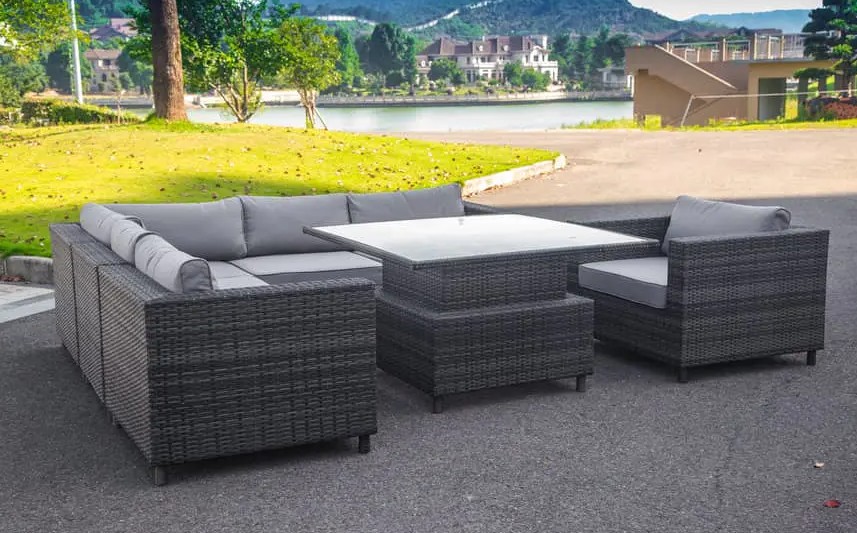 Ervaar luxe en comfort met een 7-delige hoekbankset met opklapbare tafel